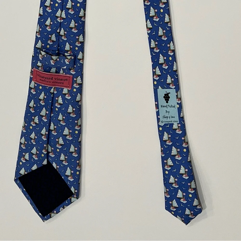 Vineyard Vines Boys’ Tie Sailboats blue one size